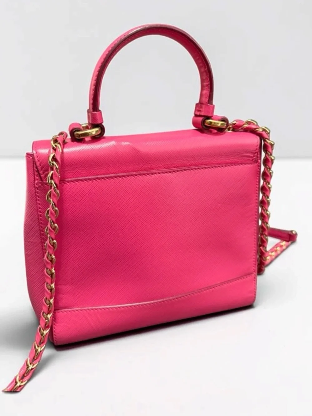 Salvatore Ferragamo Vara Bow Mini Top Handdle Shoulder Bag Hot Pink